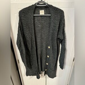 SWS knit grey long cardigan